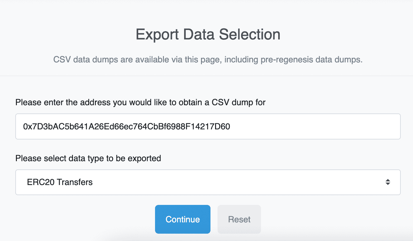 export data
