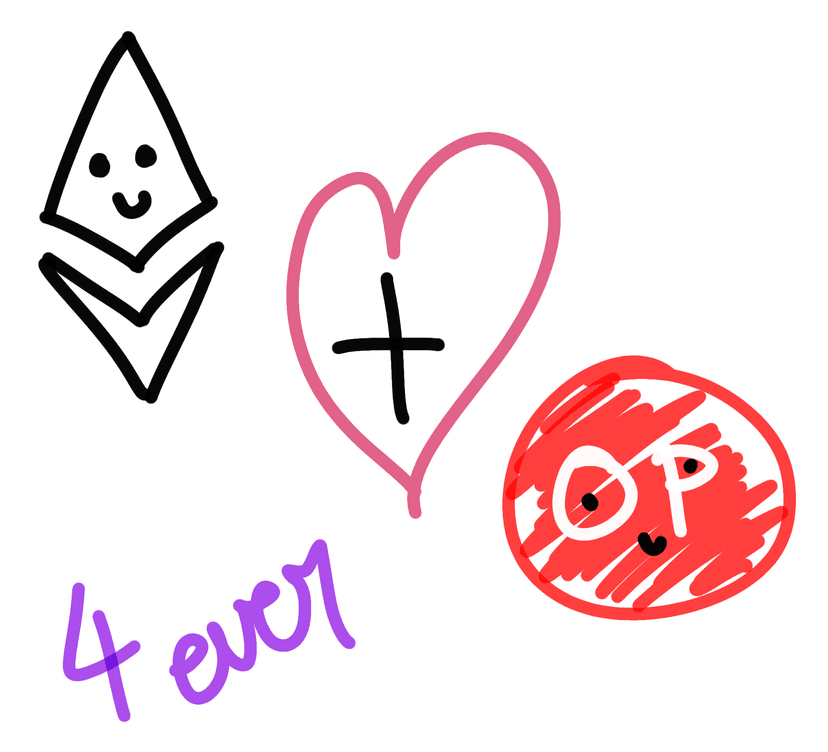 Ethereum and Optimism Forever Doodle